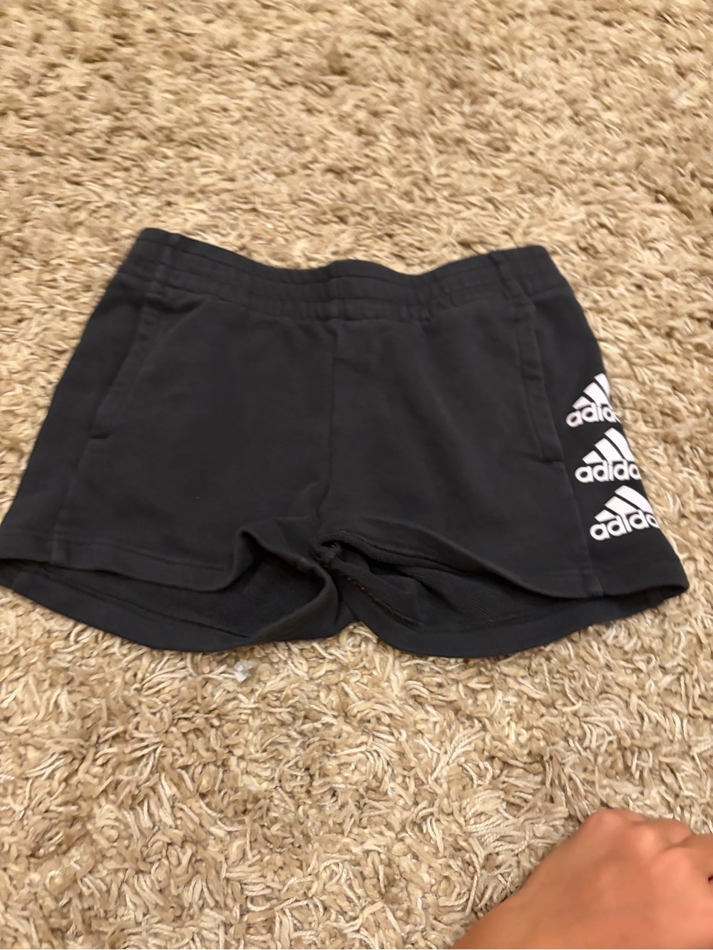 adidas Black Kids Athletic Shorts - Picture 3 of 3